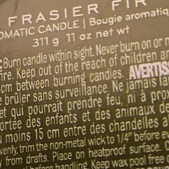 Thymes Frasier Fir Aromatic Candle - White and Green - Picture 6 of 6